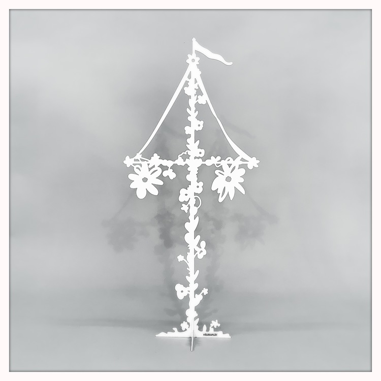 Midsommarstång Vit, Stor -  Älskaplåt