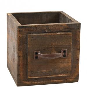 Trälåda med metallhandtag - Miljögården