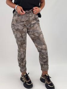 Magiskt strechig byxa, Taupe Camo, Monika - Gemini