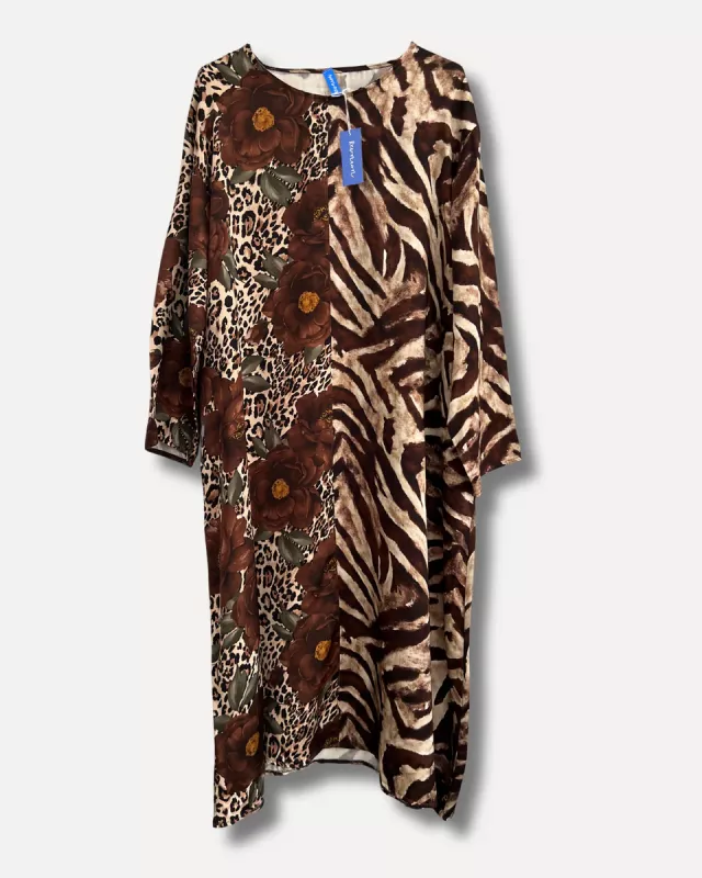 Klänning Zebra / Blom Brun, Sandy - Reunion Home