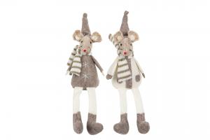 Mus sittande Creme/Mullvad (Cremefärgad tröja) - A lot