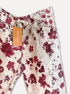Magisk byxa, Blommig Beige / Vinröd, Mumma - Reunion