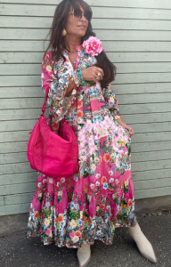 Klänning Blommig, Happy Cerise - Love Forever