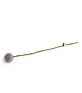 Naturgrå blomma i tovad ull, stor (18420) - Én Gry & Sif