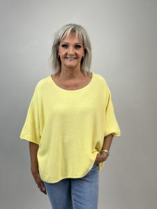 Stickad ponchotröja, Gul (Nessa) - Mix by Heart