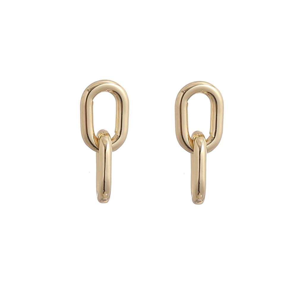 Örhängen, 2 delar av en guldfärgad kedja - Gemini