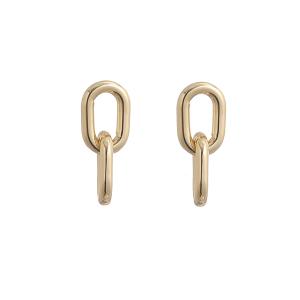 Örhängen, 2 delar av en guldfärgad kedja - Gemini