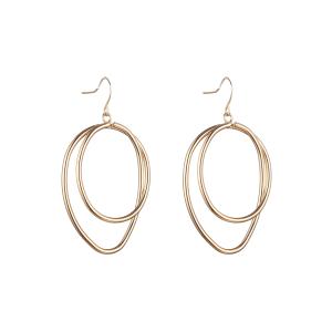 Örhängen, Två guldfärgade oregelbundna ringar - Gemini