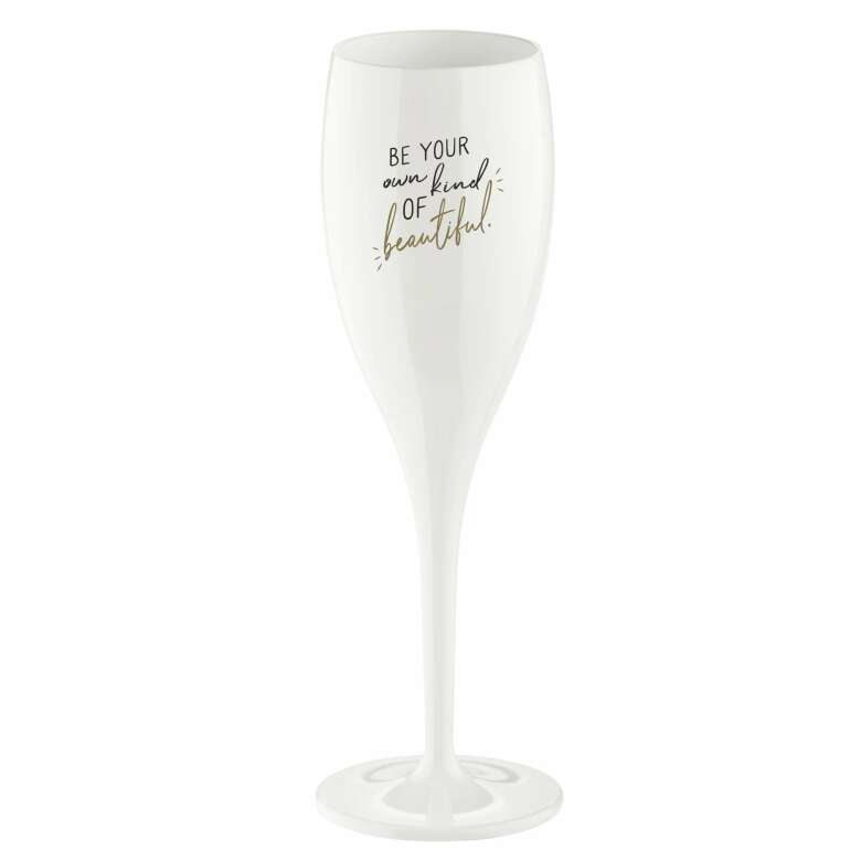 Okrossbart Champagneglas 100ml, Be your own kind of beautiful, Vit - Koziol