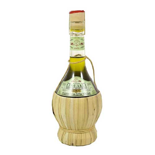 Olivolja Chianti i bastklädd flaska, Extra Jungfru - Leonardi Sole Mio