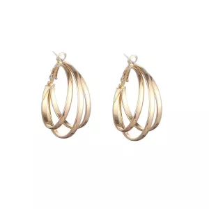 Örhängen, Guldfärgade ringar 3 i 1 - Gemini