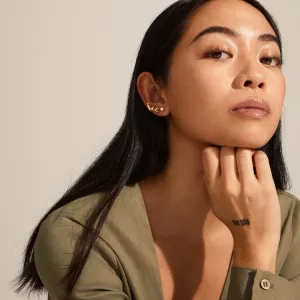 Örhängen, Ava, Guldpläterad - Pilgrim