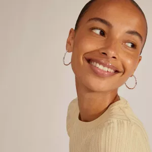 Örhängen Eddy Silverpläterade Ringar, Maxi  - Pilgrim