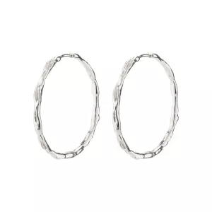 Örhängen Eddy Silverpläterade Ringar, Maxi  - Pilgrim