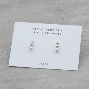 Silverörhängen Tre kulor - by faith