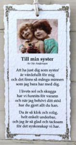 Diktkort - Till min syster