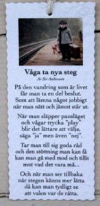 Diktkort - Våga ta nya steg
