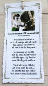 Diktkort - Välkommen till vuxenlivet
