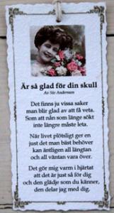 Diktkort - Är så glad för din skull