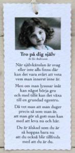 Diktkort - Tro på dig själv