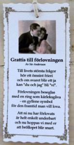 Diktkort - Grattis till förlovningen