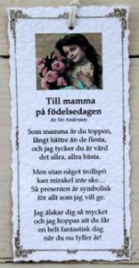 Diktkort - Till mamma på födelsedagen