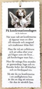 Diktkort - På konfirmationsdagen