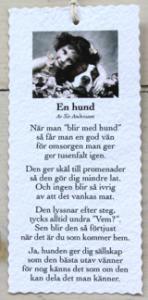 Diktkort - En hund