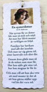 Diktkort - En systerdotter