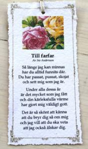 Diktkort - Till farfar