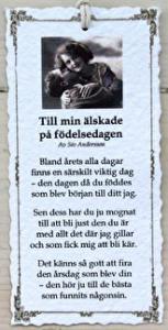 Diktkort - Till min älskade på födelsedagen