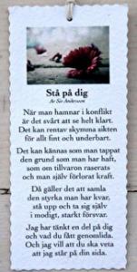 Diktkort - Stå på dig