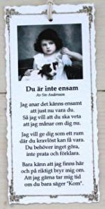 Diktkort - Du är inte ensam