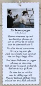 Diktkort - En bonuspappa