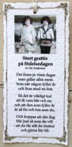 Diktkort - Stort grattis på födelsedagen
