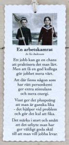 Diktkort - En arbetskamrat