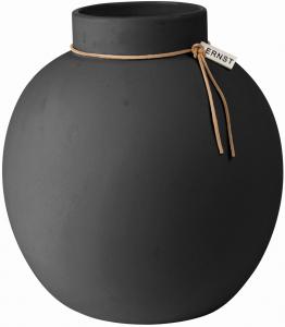 Ernst Rund vas i stengods, Höjd 22 (mörkgrå)