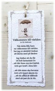 Diktkort - Välkommen till världen