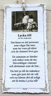 Diktkort - Lycka till