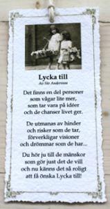 Diktkort - Lycka till