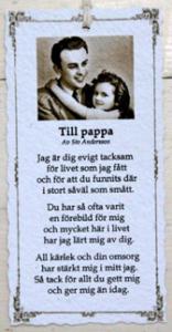 Diktkort - Till pappa