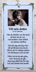 Diktkort - Till min dotter