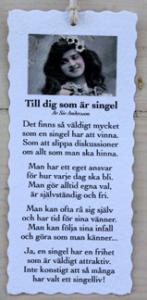 Diktkort - Till dig som är singel