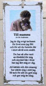 Diktkort - Till mamma (mamma/barn)