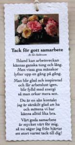 Diktkort - Tack för gott samarbete