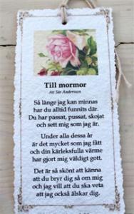 Diktkort - Till mormor