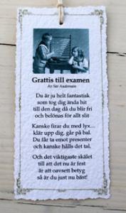 Diktkort - Grattis till examen