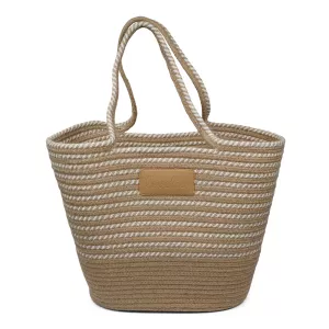Strandväska Beige Stripe Stor Paraiso - Lovelies