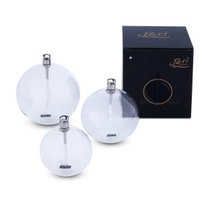 Oljelampa Klarglas/Krom, Rund Slät (Dia 11 cm) - Peri Living