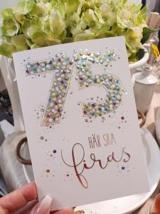 75 - här ska firas, kort från Pictura